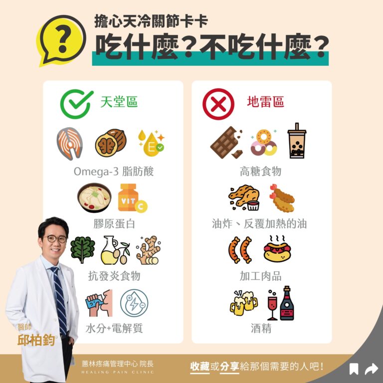 天冷關節卡卡，能吃什麼？不能吃什麼？